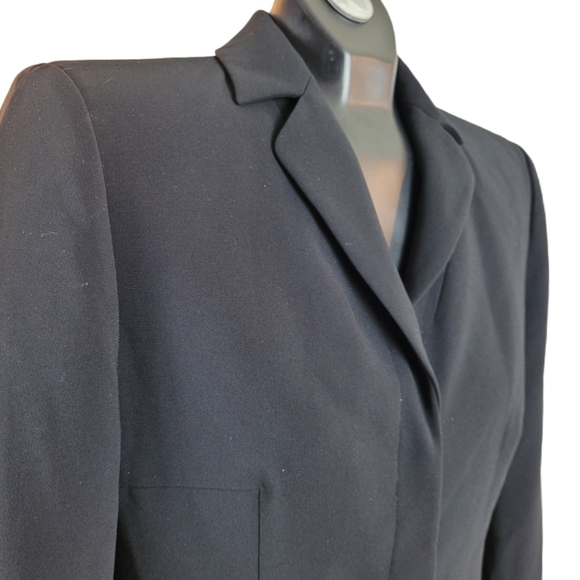 ANN TAYLOR Black Buttoned Suit BlazerJacket Size 2 - Picture 5 of 6